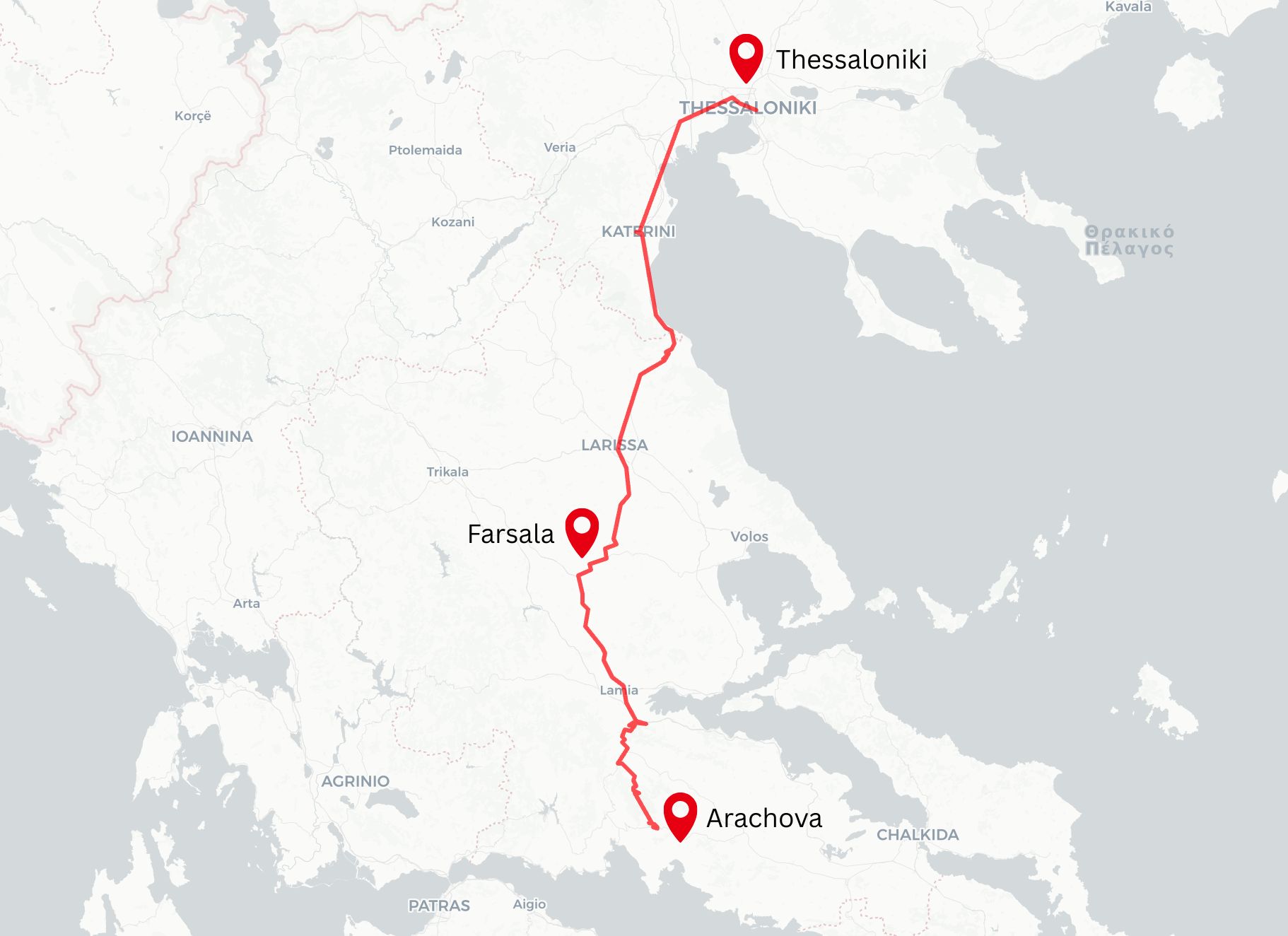 The first day of the road trip - Going from Thessaloniki to Arachova