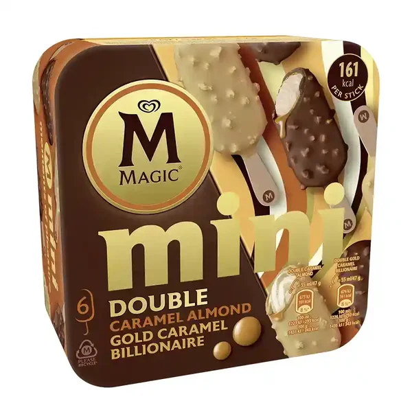 Algida Magic Παγωτό Almonds Billionaire Μίνι 6x47γρ. /55ml.