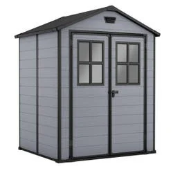 Αποθήκη KETER Manor M185xΠ152xΥ226cm 16mm από πλαστικό σε γκρι χρώμα