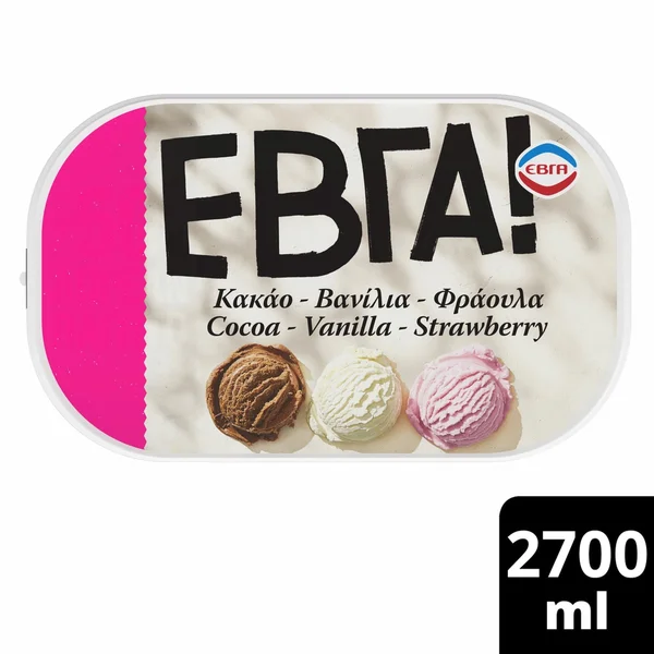 Παγωτό Κακάο Βανίλια Φράουλα 1.35kg