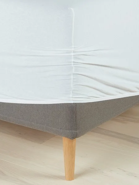 Σεντόνι ζέρσεϊ με λάστιχο JETTE 90x200x35 λευκό