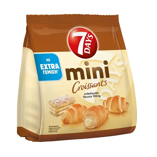 7Days Μίνι Κρουασάν Με Κρέμα Μιλφέιγ 103γρ.