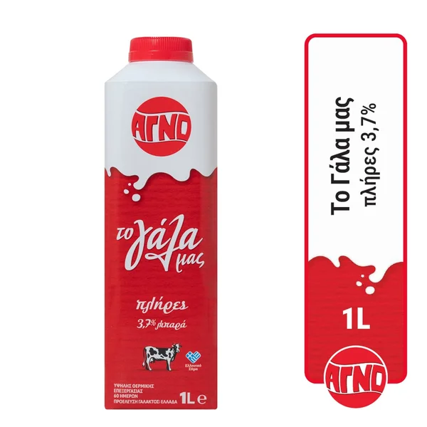 Γάλα Αγελάδος Το Γάλα μας Πλήρες 1lt