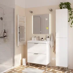 Στήλη επίπλου SENSEA Easy Π35xB32xΥ186cm σε λευκό χρώμα με 2 ανοιγόμενες πόρτες