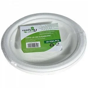 READY2U green πιάτο από ζαχαροκάλαμο