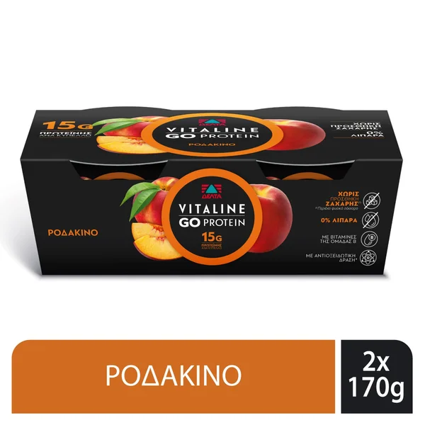 Επιδόρπιο Γιαουρτιού Protein Ροδάκινο 2 Χ 170 gr