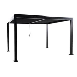 Πέργκολα NATERIAL Clima Π313xΜ358cm από αλουμίνιο σε γκρι σκούρο χρώμα