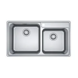 Νεροχύτης FRANKE BCX620-42 ένθετος λείος με 2 γούρνες από ανοξείδωτο ατσάλι