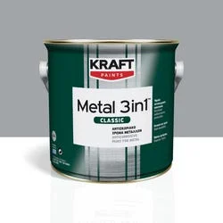 Αντισκωριακό χρώμα μετάλλου Kraft Metal 3in1 γκρι γυαλιστερό 0.75L