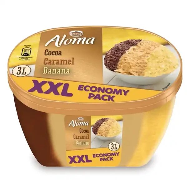 Παγωτό Μπανάνα Καραμέλα Σοκολάτα XXL