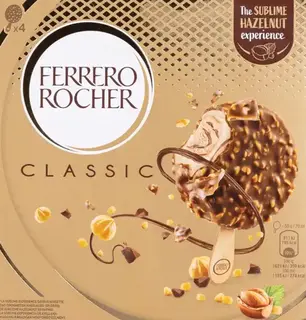 Ferrero Rocher Classic Παγωτό Ξυλάκι 4x70ml – Απόλαυση σε κάθε μπουκιά!