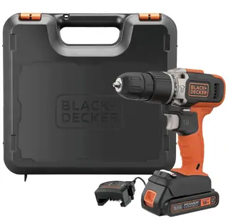 BLACK+DECKER Κρουστικό Δραπανοκατσάβιδο 18V με Μπαταρία & Βαλίτσα