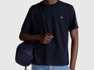Εικόνα προσφοράς Ανδρικό T-shirt Benetton από Μίκρο Πικέ Ύφασμα