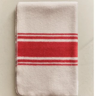 Zara Home Μαλλινή Κουβέρτα με Ακανόνιστες Ρίγες