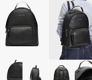 Tommy Hilfiger Th Logotape Backpack Μαύρο – Γυναικείο Σακίδιο Πλάτης
