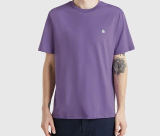 Benetton T-shirt Basic από βαμβακερό ύφασμα