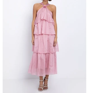 Toi&Moi Maxi Dress με βολάν