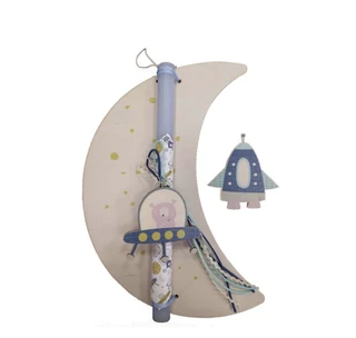 Εικόνα προσφοράς Πασχαλινές λαμπάδες με ξύλινες φιγούρες