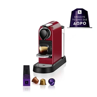 Krups Nespresso Original CitiZ XN7415S Red Μηχανή Espresso με Κάψουλα