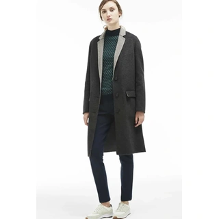 Lacoste Γυναικείο Μονόχρωμο Παλτό με Τσέπες και Πίσω Άνοιγμα 3BF9608